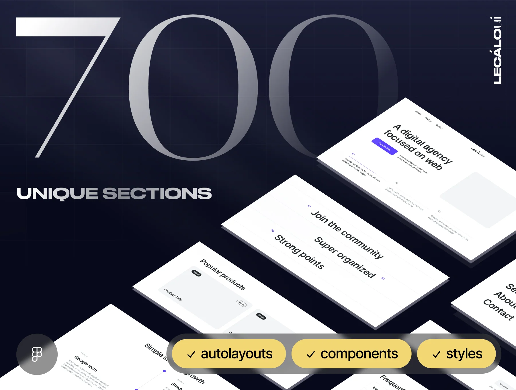 Largest Desktop Wireframe Kit – 700 unique sections