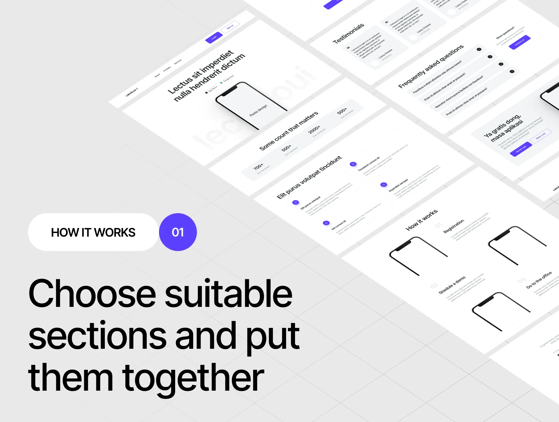 Largest Desktop Wireframe Kit – 700 unique sections 5