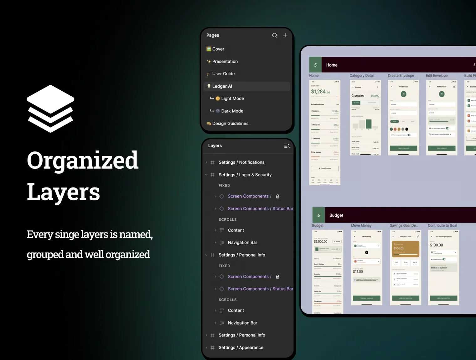Ledger AI - Neo-Retro AI Budget Tracking - Mobile UI Kit 9