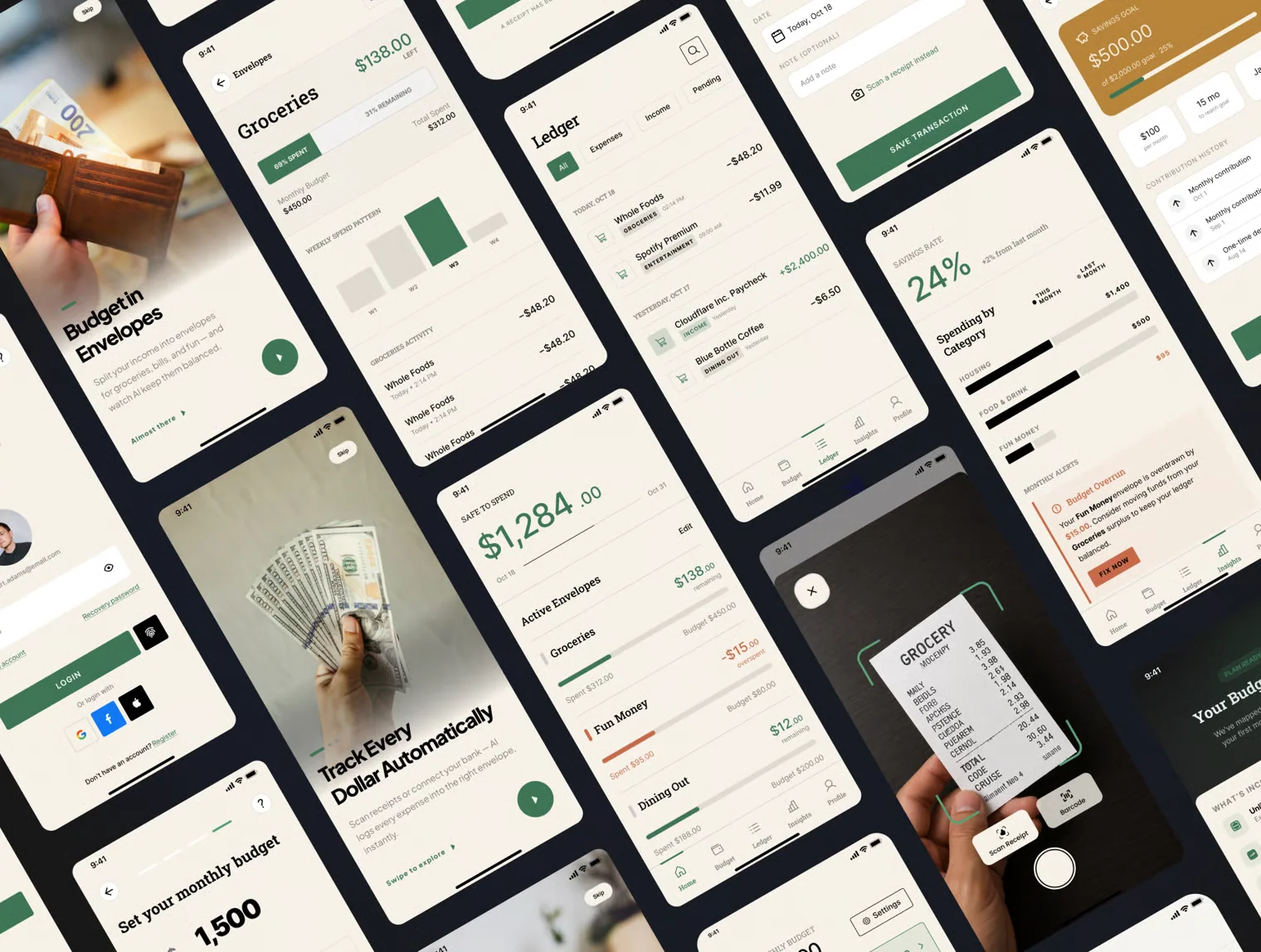 Ledger AI - Neo-Retro AI Budget Tracking - Mobile UI Kit 3