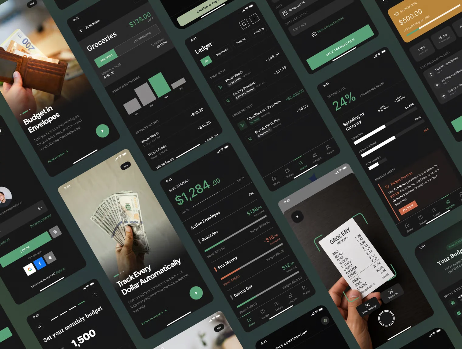 Ledger AI - Neo-Retro AI Budget Tracking - Mobile UI Kit 4