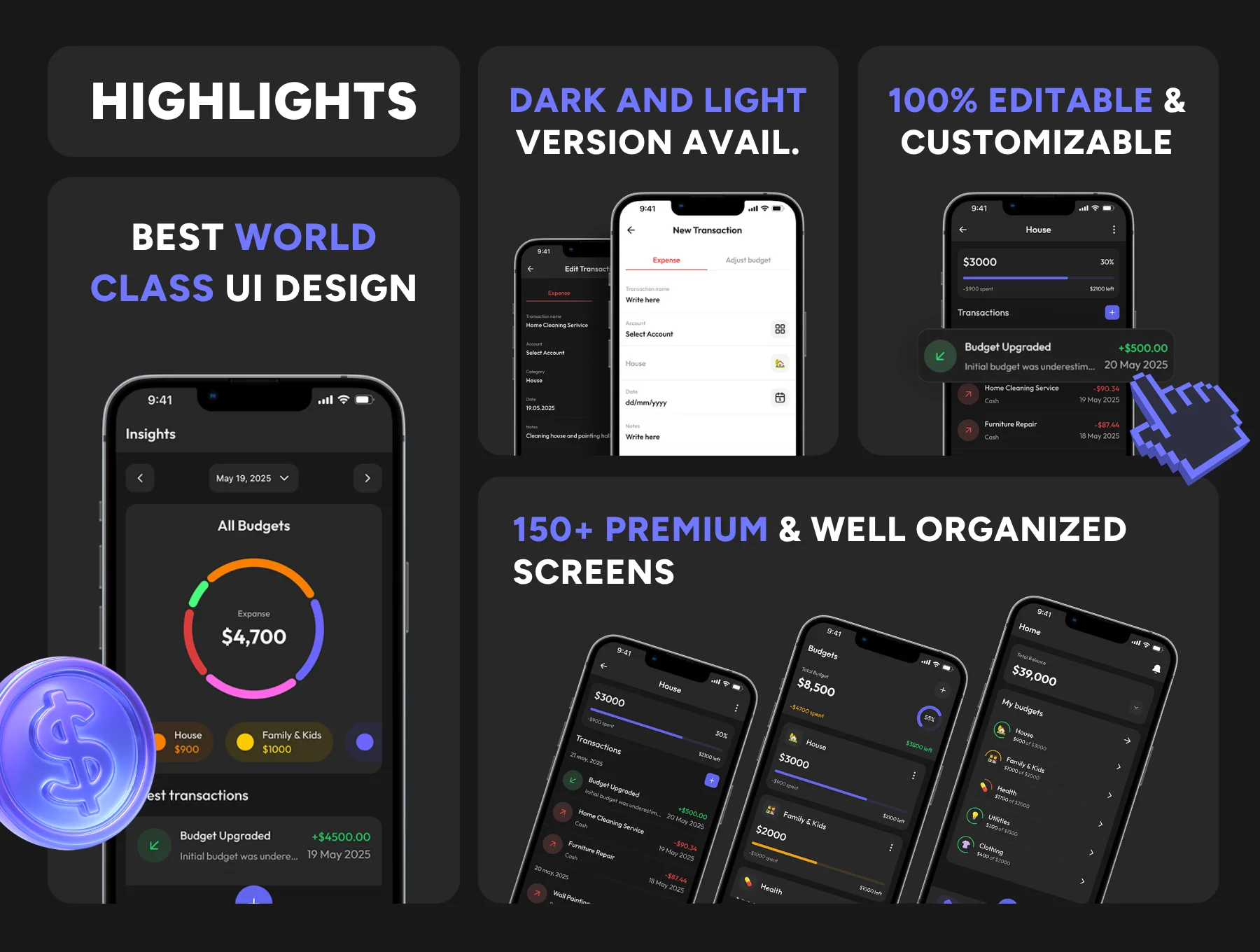 Ledgerly - Budget Tracker App UI Kit 2