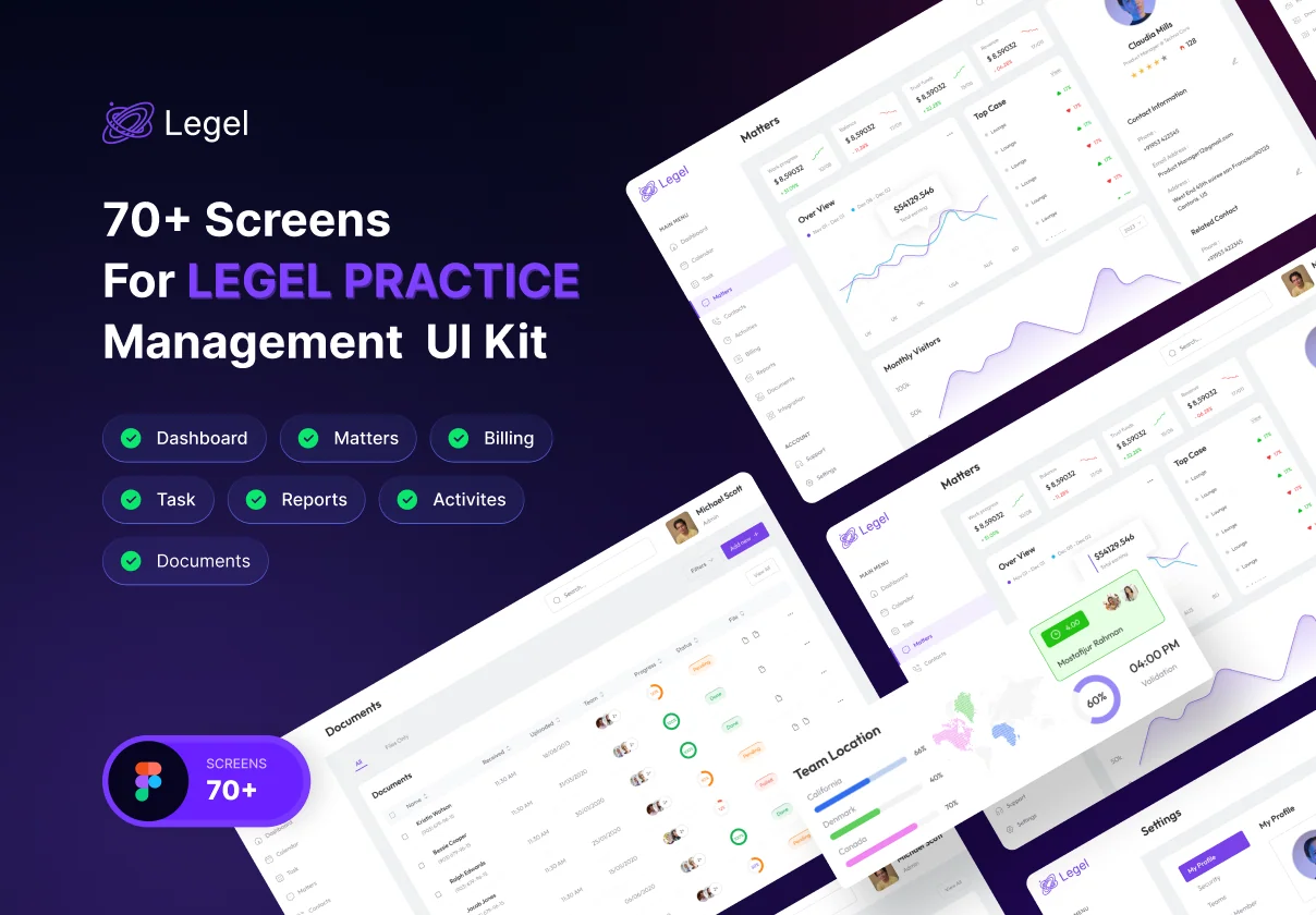 Legel - Case Practice Management Web App UI Kit