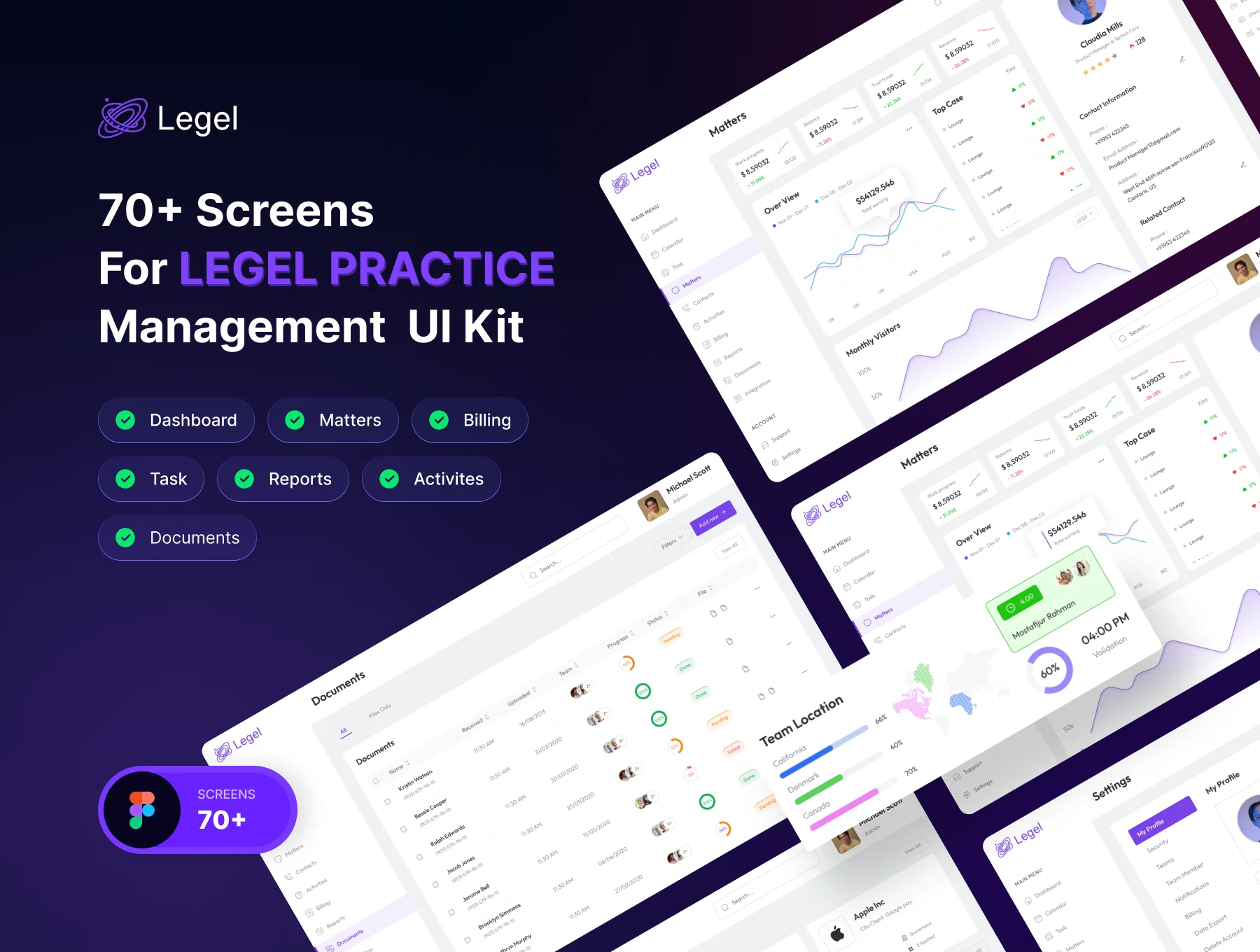 Legel - Case Practice Management Web App UI Kit