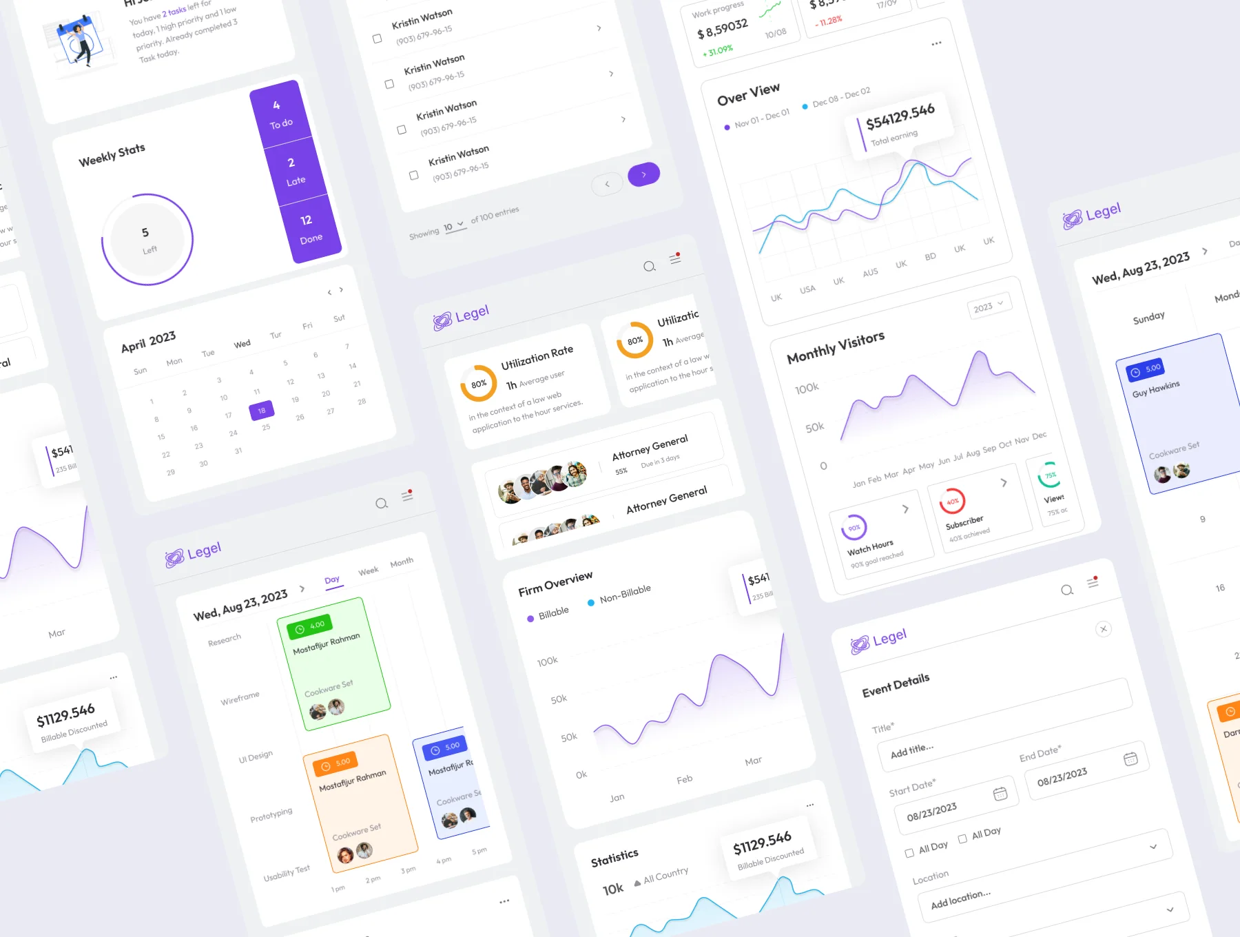 Legel - Case Practice Management Web App UI Kit 5