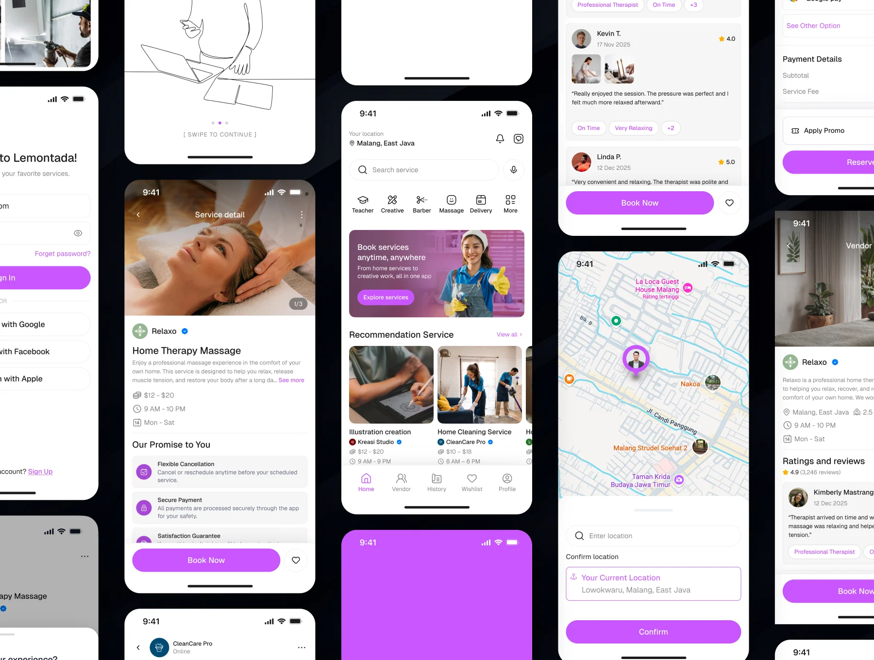 Lemontada – Service Mobile App UI Kit 4