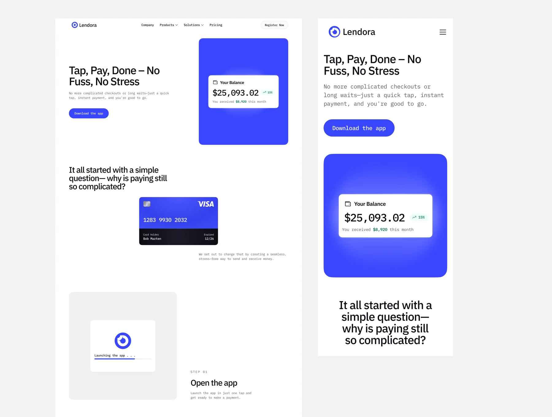 Lendora - Webflow Template Designed for Credit Card and Payment Services. 4