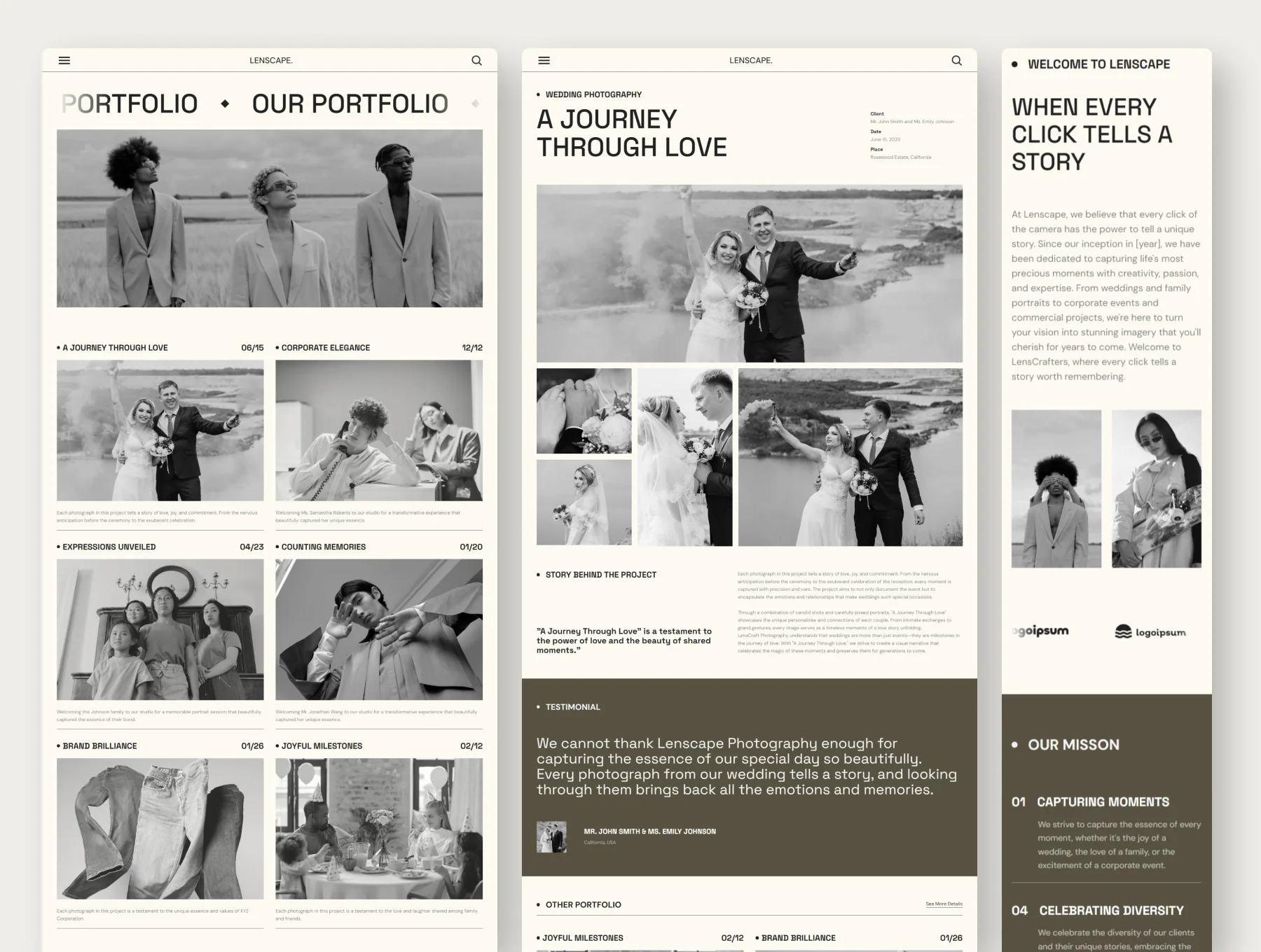 Lenscape - Photography Agency Website 2