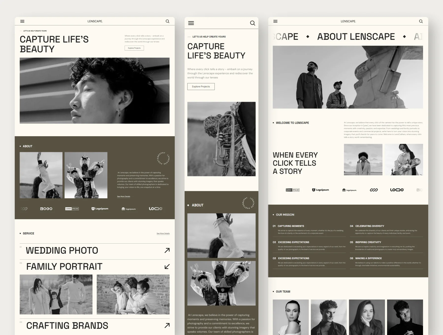 Lenscape - Photography Agency Website 4