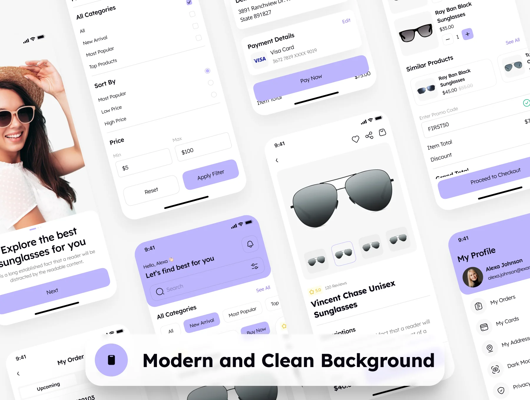 Lenseye - Sunglasses E-Commerce App UI Kit 2