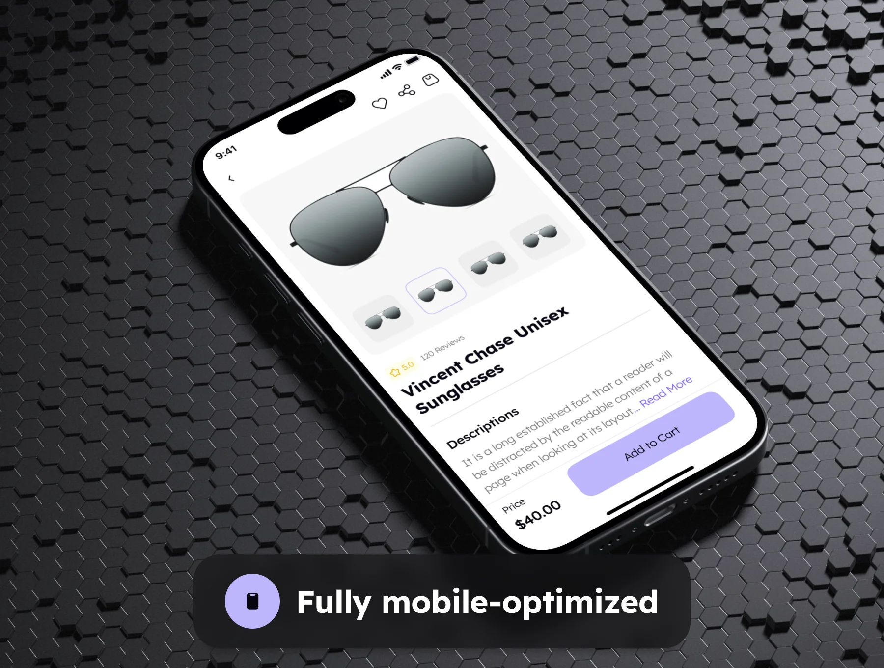 Lenseye - Sunglasses E-Commerce App UI Kit 7
