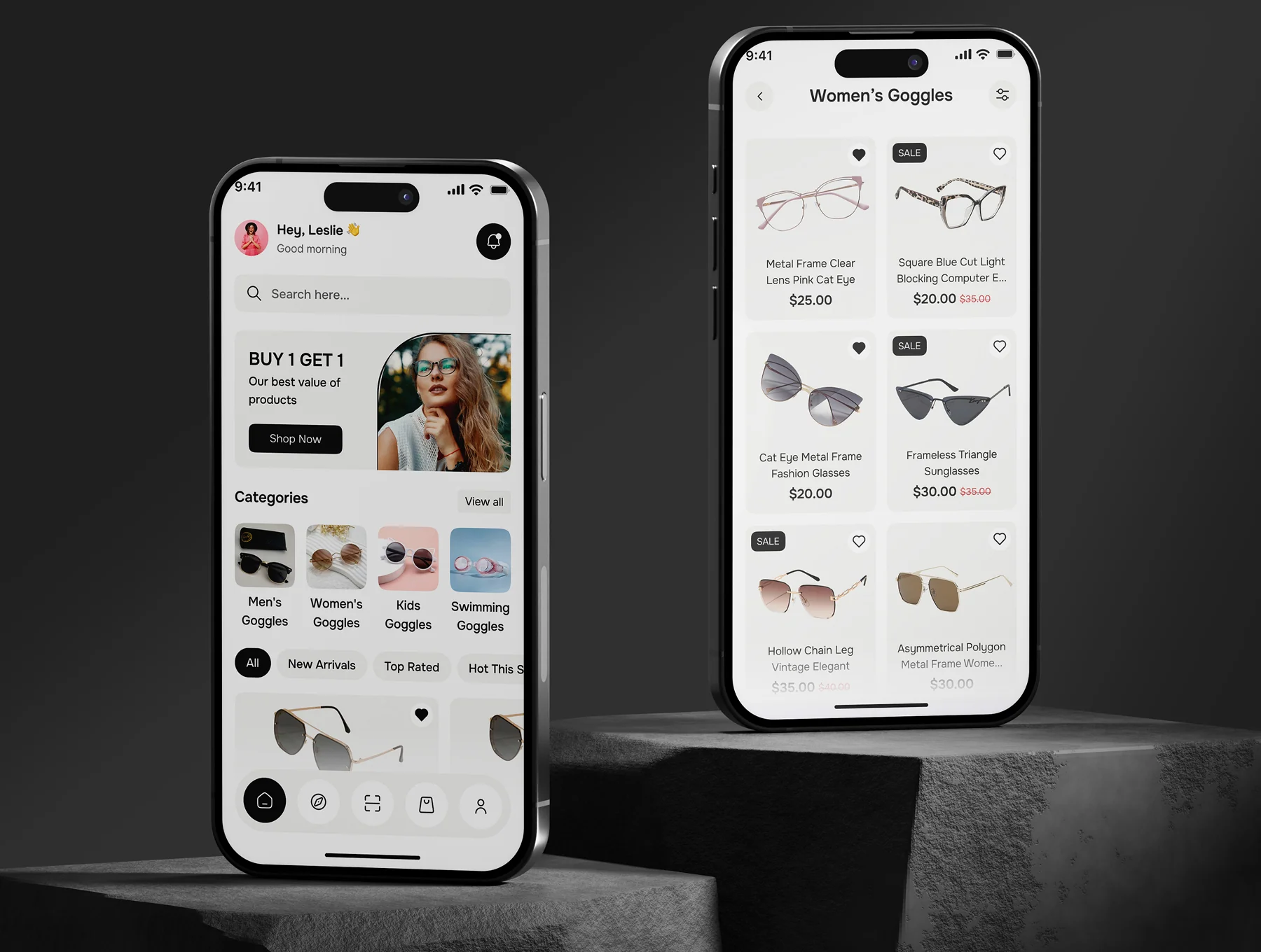 Lensly - Eyewear E-commerce Mobile App UI Kit 6
