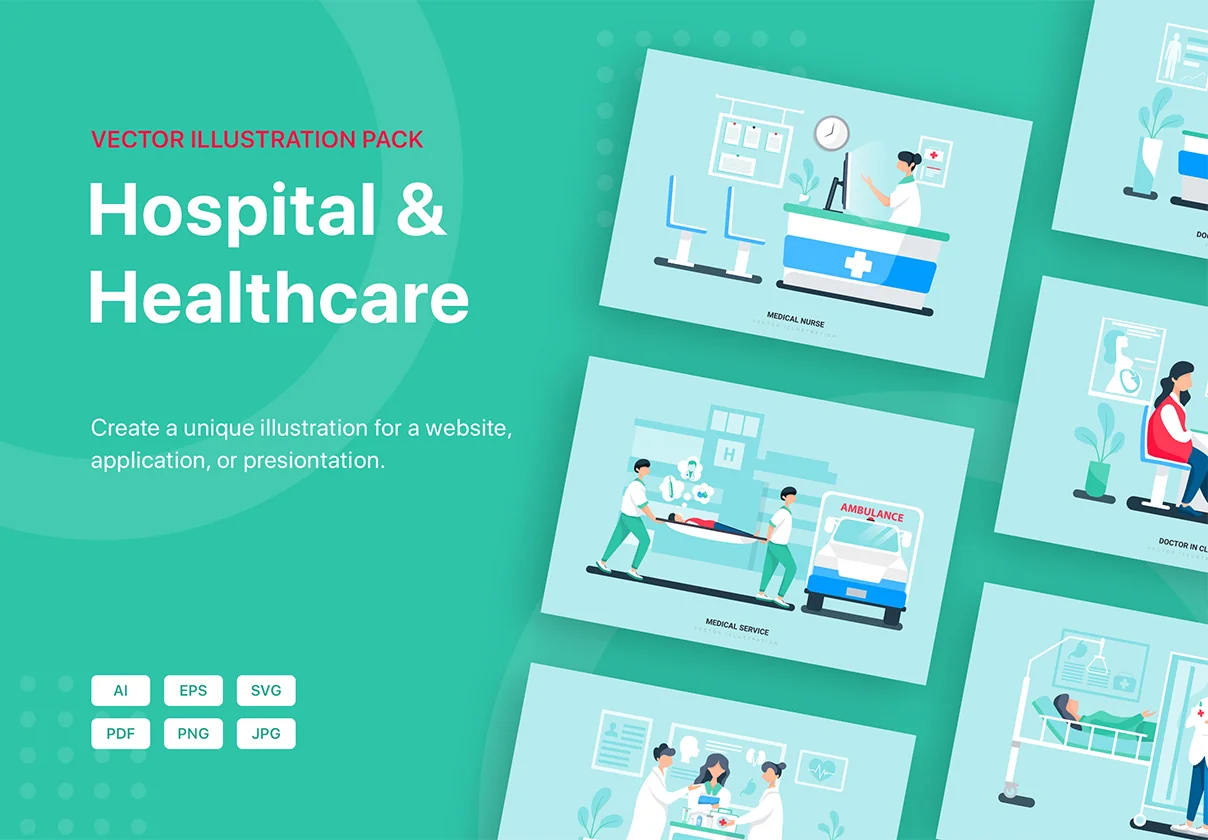 Leo - Hospital and Healthcare Vector Scenes