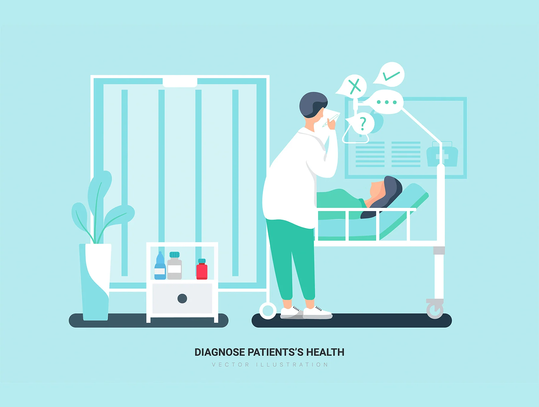 Leo - Hospital and Healthcare Vector Scenes 4