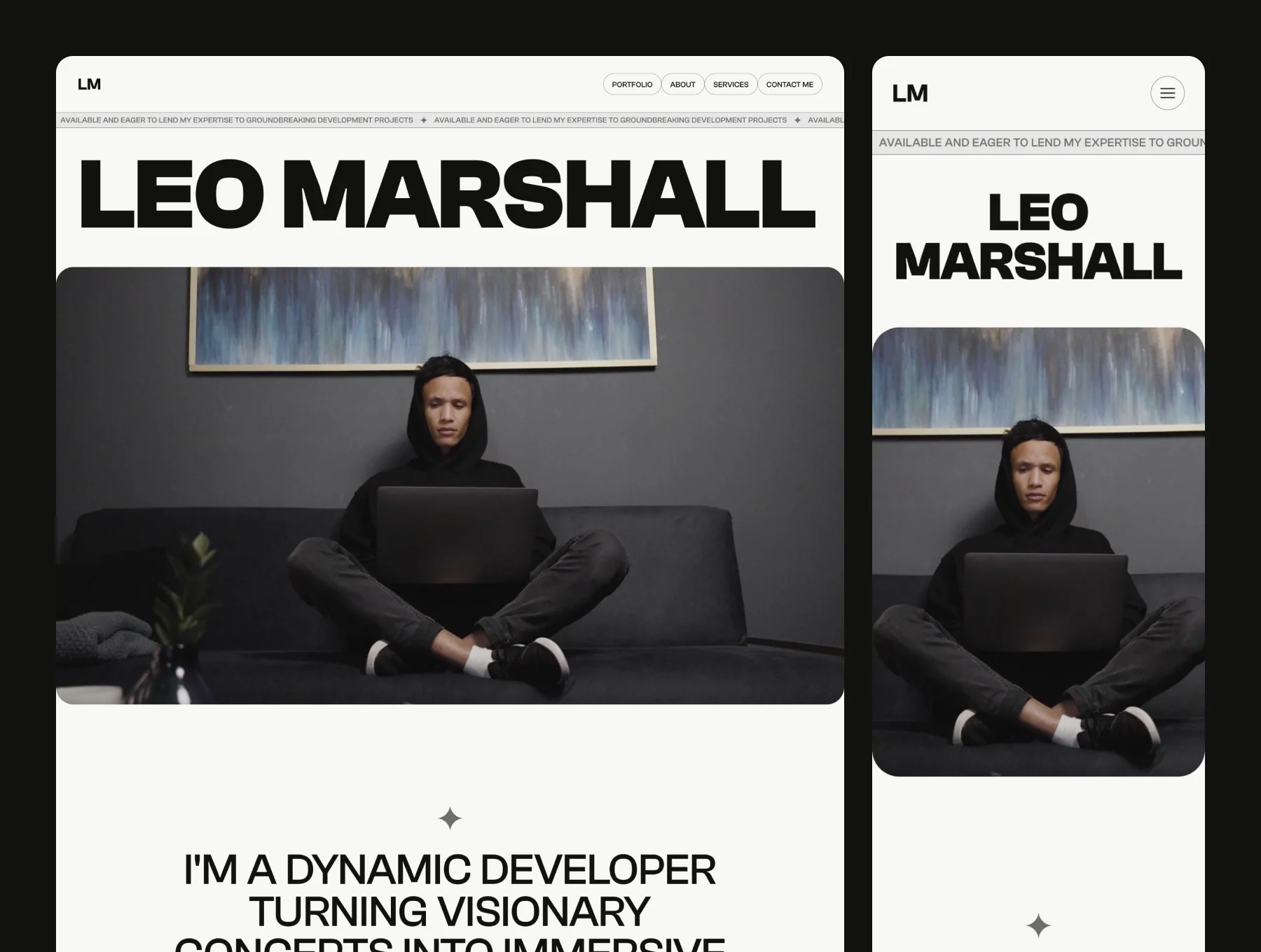 Leo Marshall — Developer Portfolio Website 3