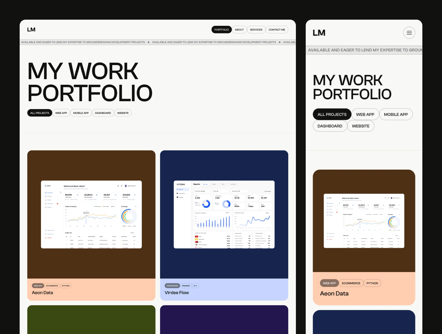 Leo Marshall — Developer Portfolio Website 4