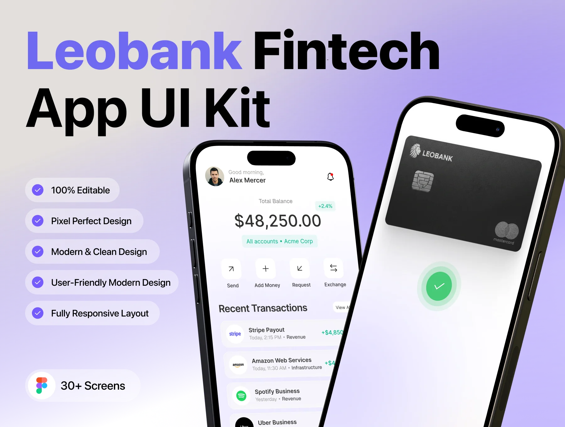 Leobank – Fintech App UI Kit