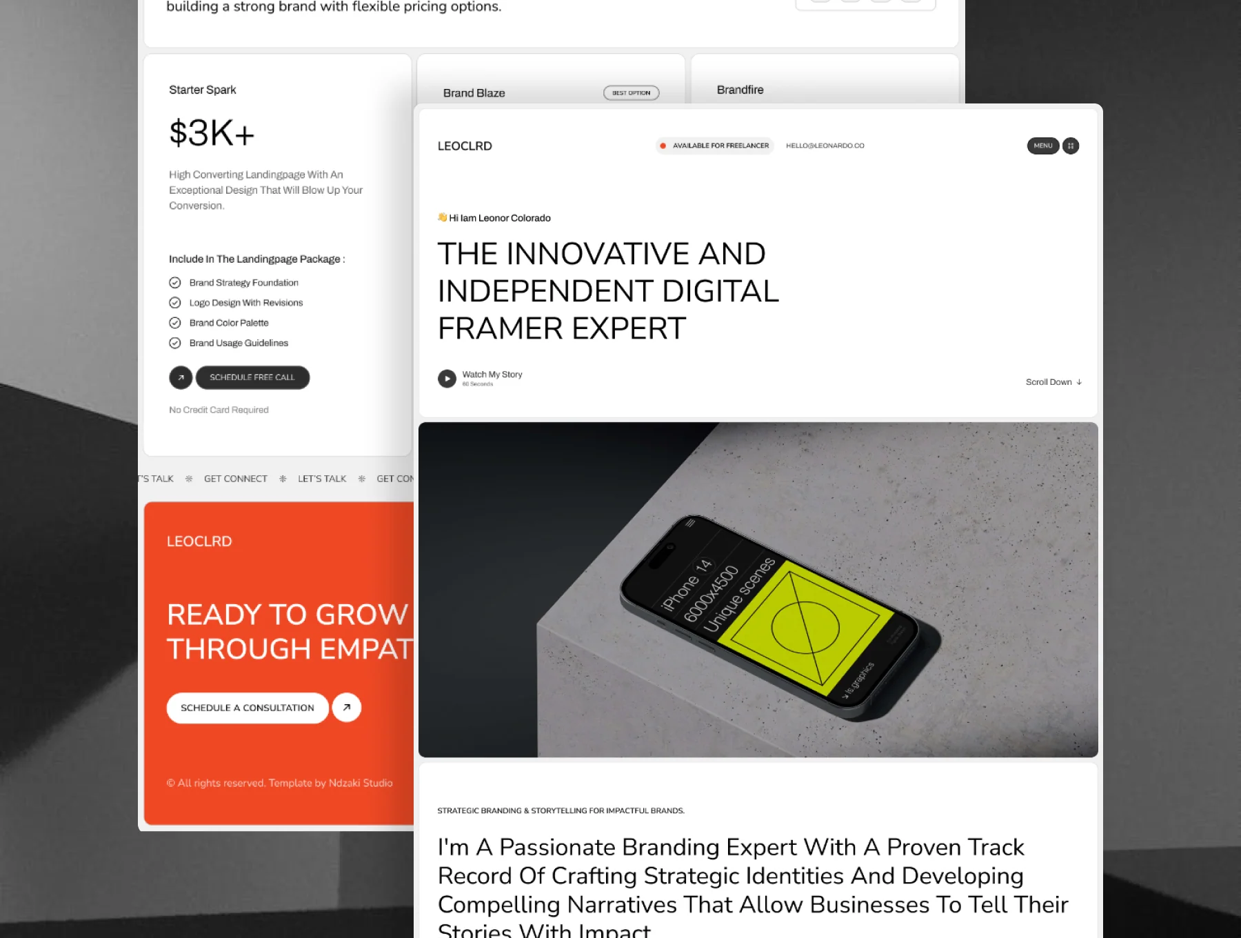 Leonor | Personal Framer Template 3