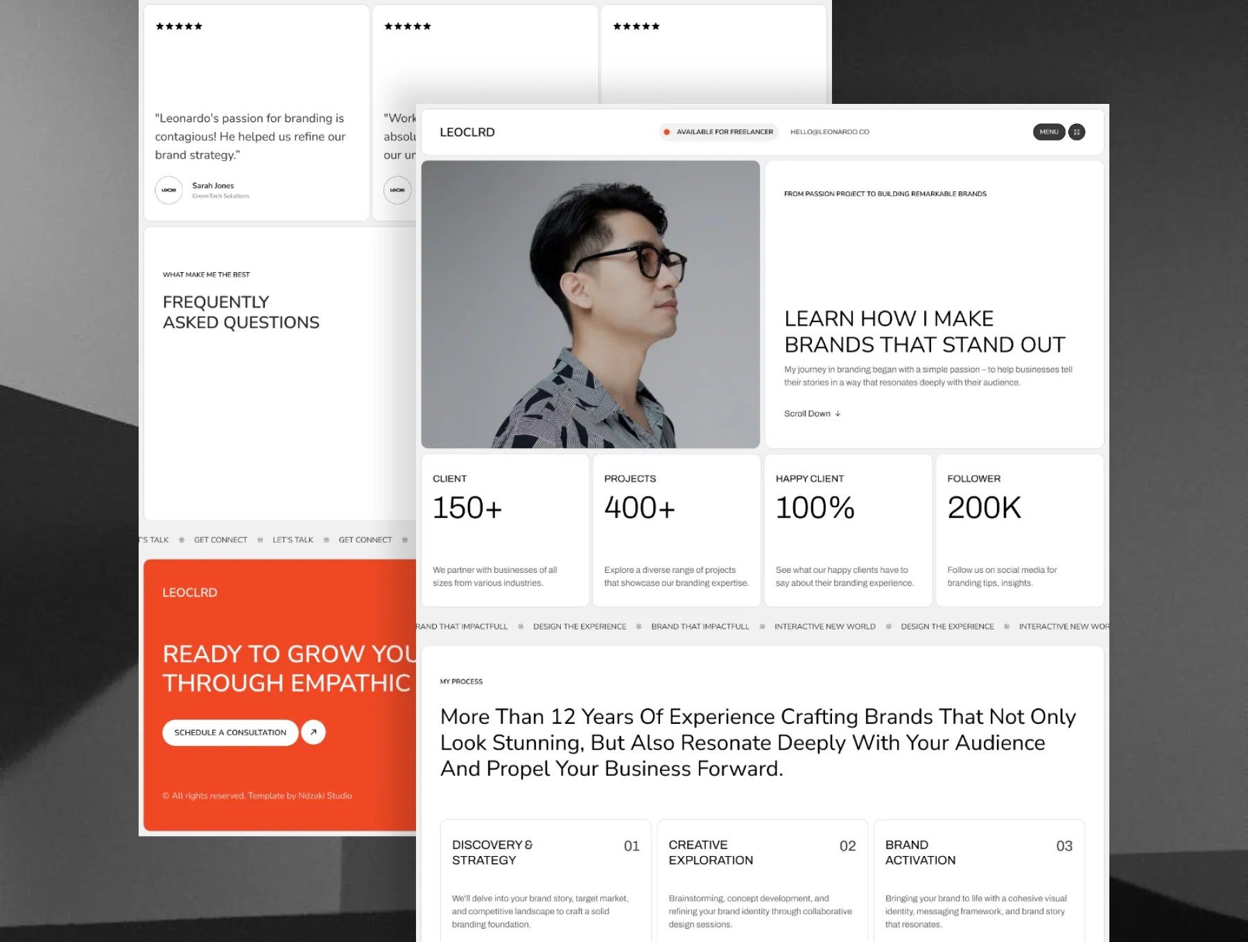 Leonor | Personal Framer Template 4