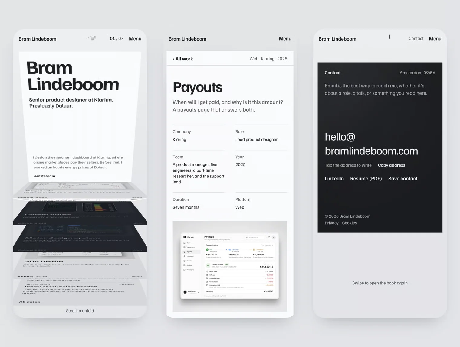 Leporello · Product Designer Portfolio Framer Template 8
