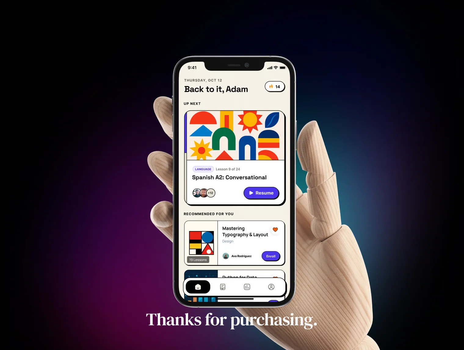 Lerno - Neo-Brutalist E-Learning & Course with AI Coach - Mobile UI Kit 10