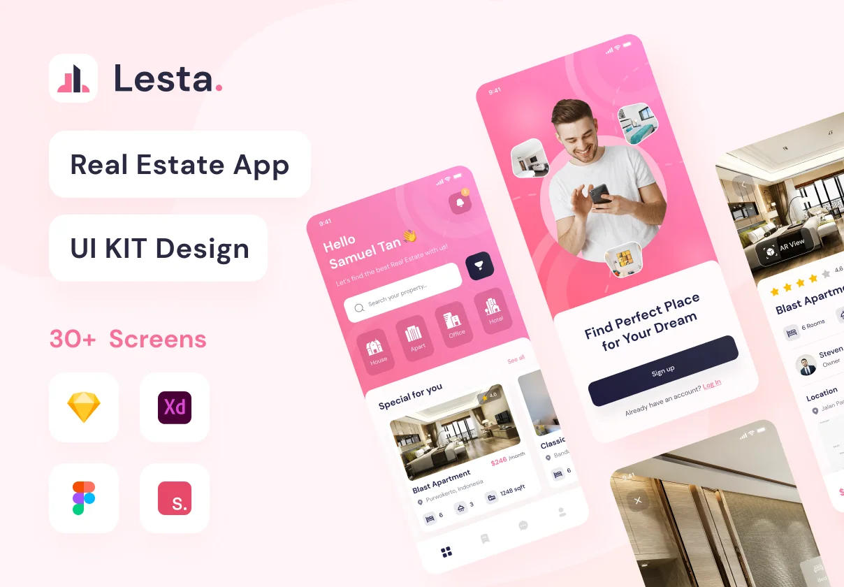 Lesta - Real Estate App UI KIT Design