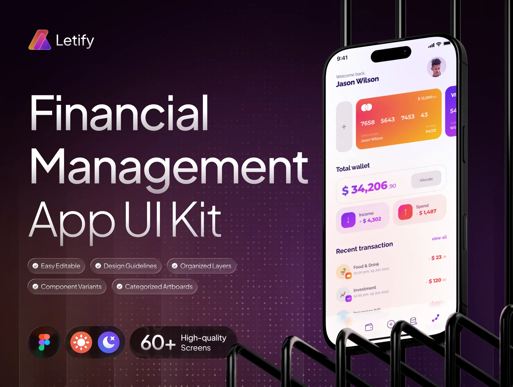 Letify - Financial Management App UI Kit