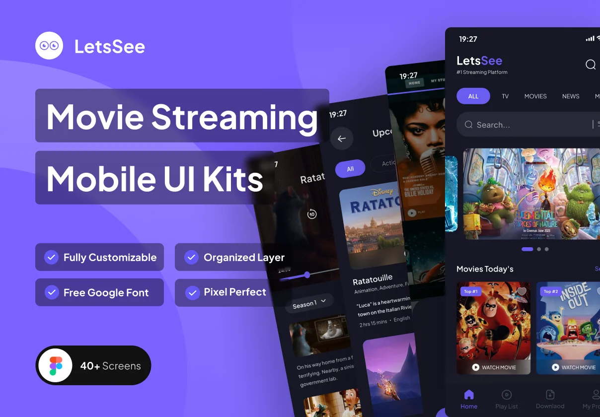 Lets See Movie Streaming UI Kit