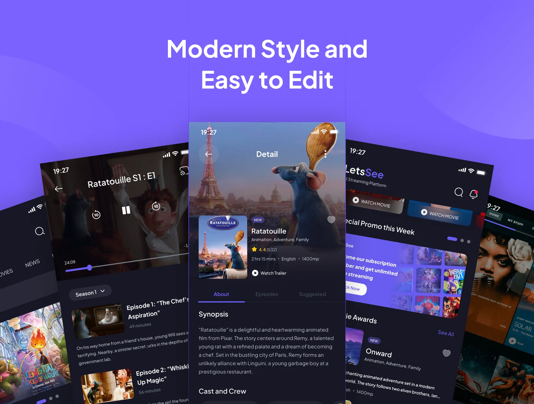 Lets See Movie Streaming UI Kit 4