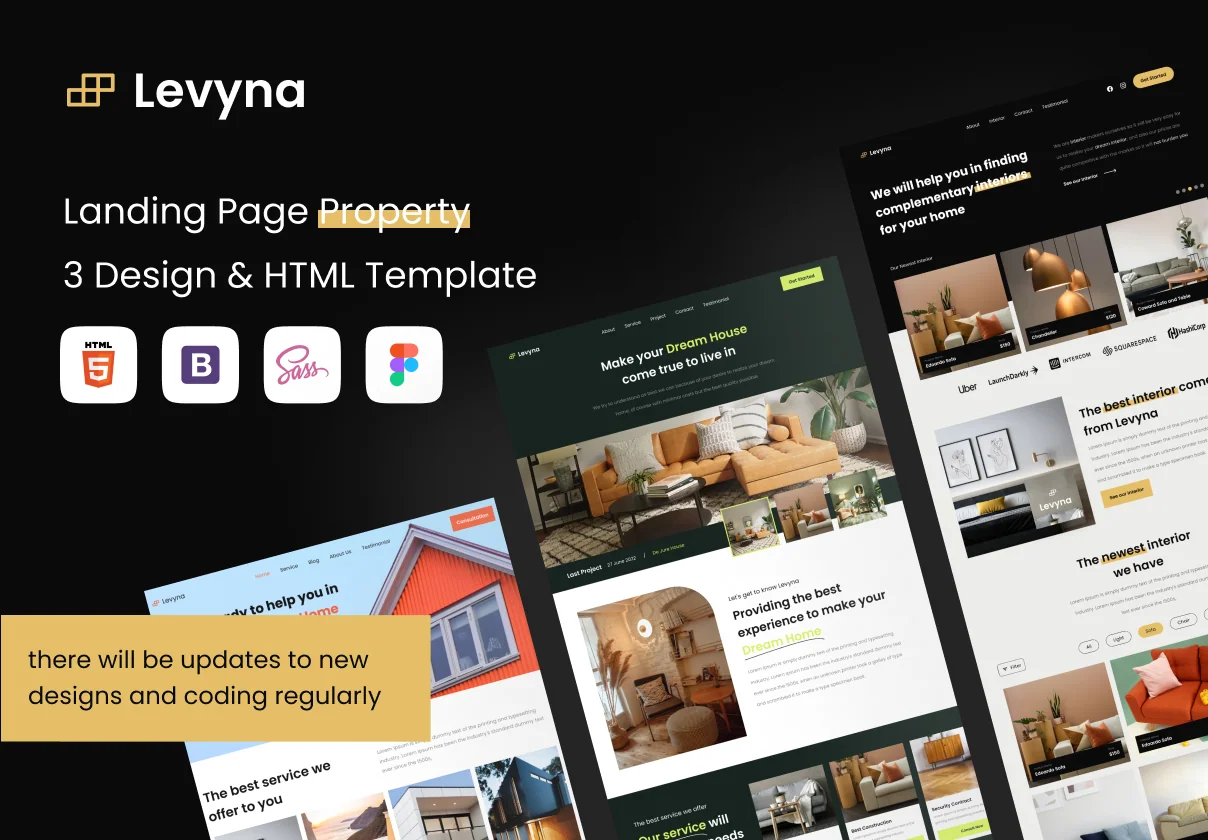 Levyna Landing Page Property - Design & HTML Template