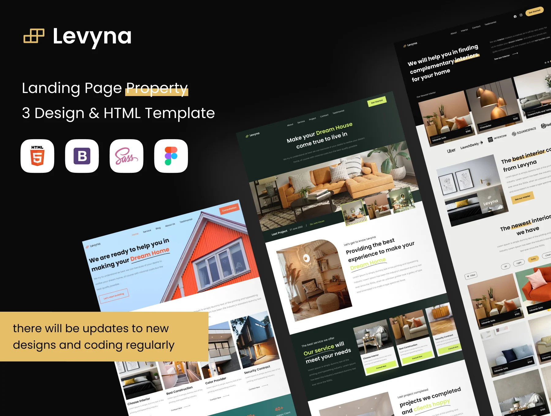Levyna Landing Page Property - Design & HTML Template