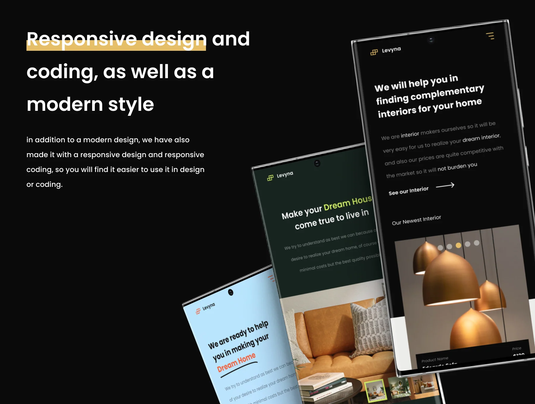 Levyna Landing Page Property - Design & HTML Template 2