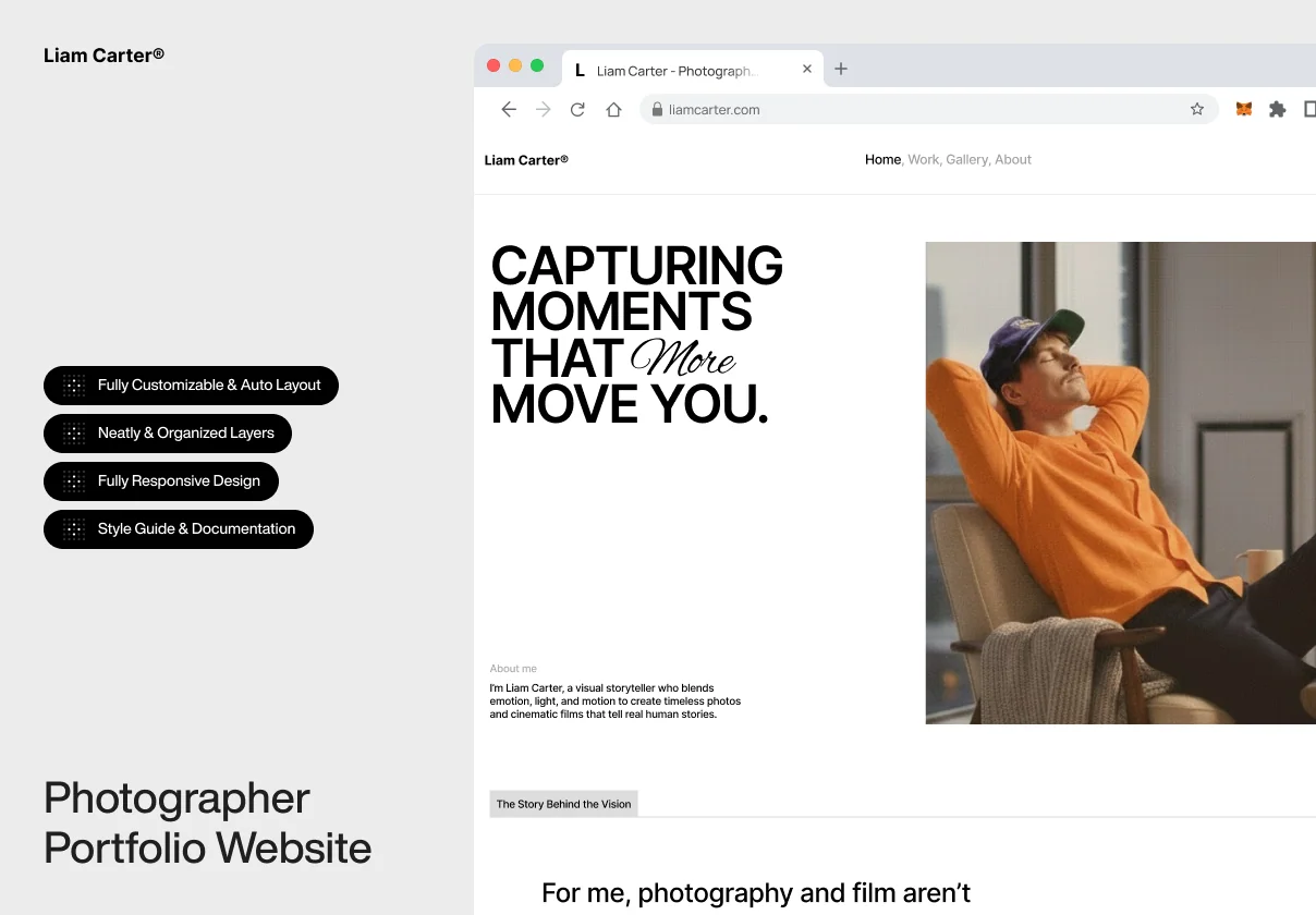 Liam Carter - Photographer Portfolio Website