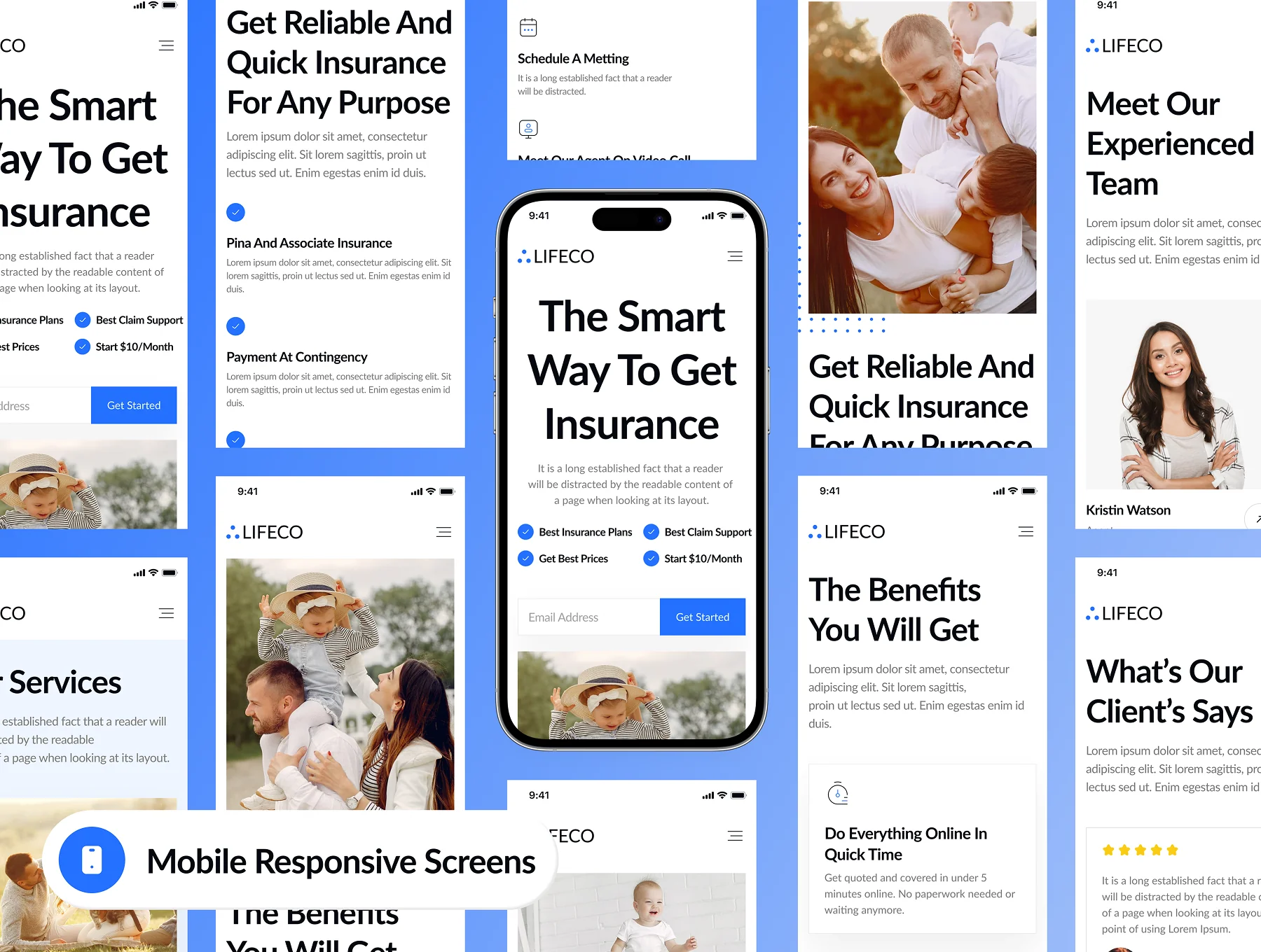 LifeCo - Insurance Service Website Framer Template 9