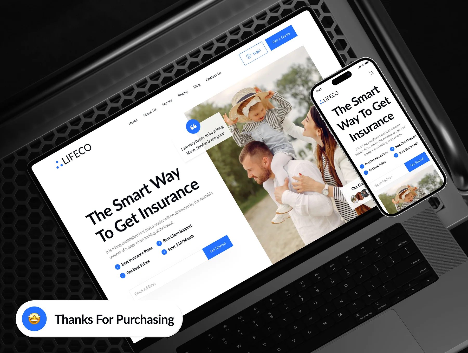 LifeCo - Insurance Service Website Framer Template 10