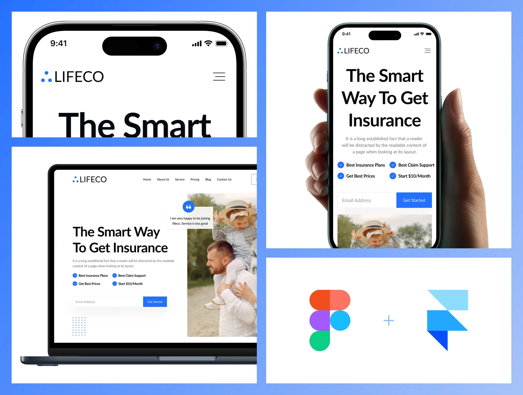 LifeCo - Insurance Service Website Framer Template 3