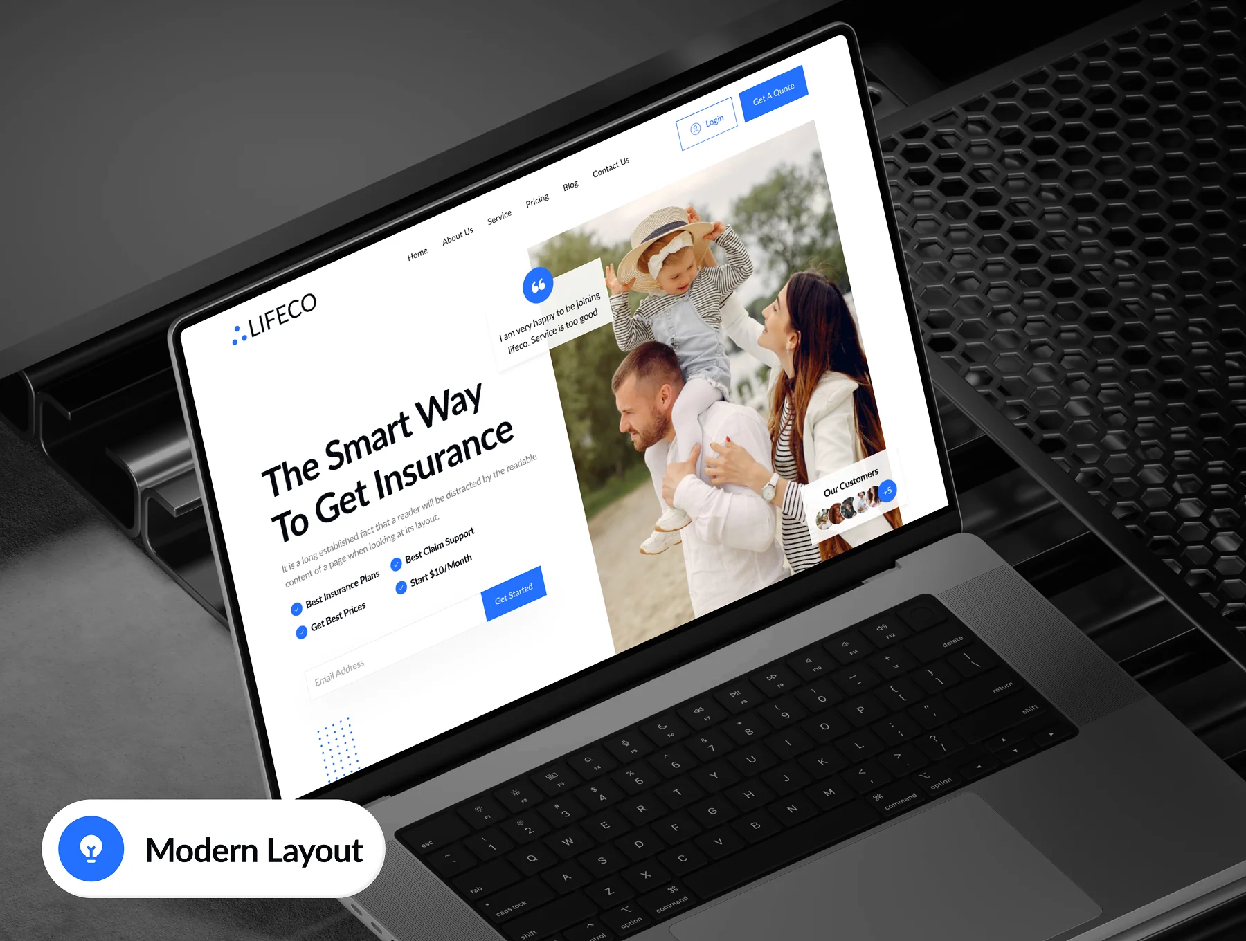 LifeCo - Insurance Service Website Framer Template 5