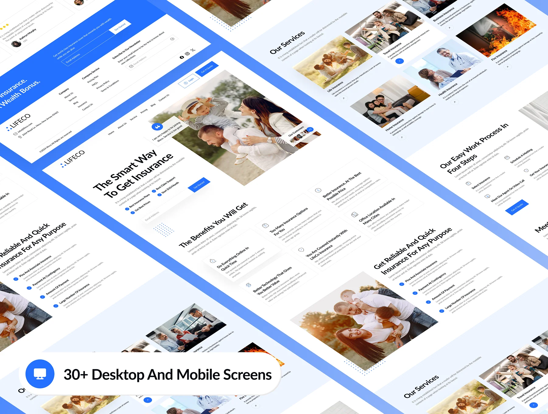 LifeCo - Insurance Service Website Framer Template 6