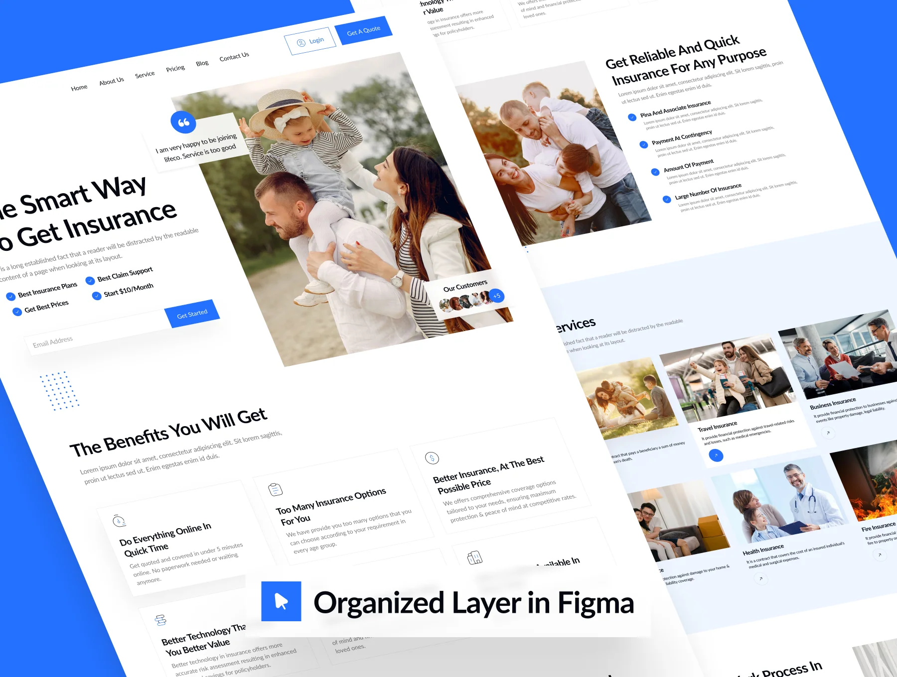 LifeCo - Insurance Service Website UI Kit 4