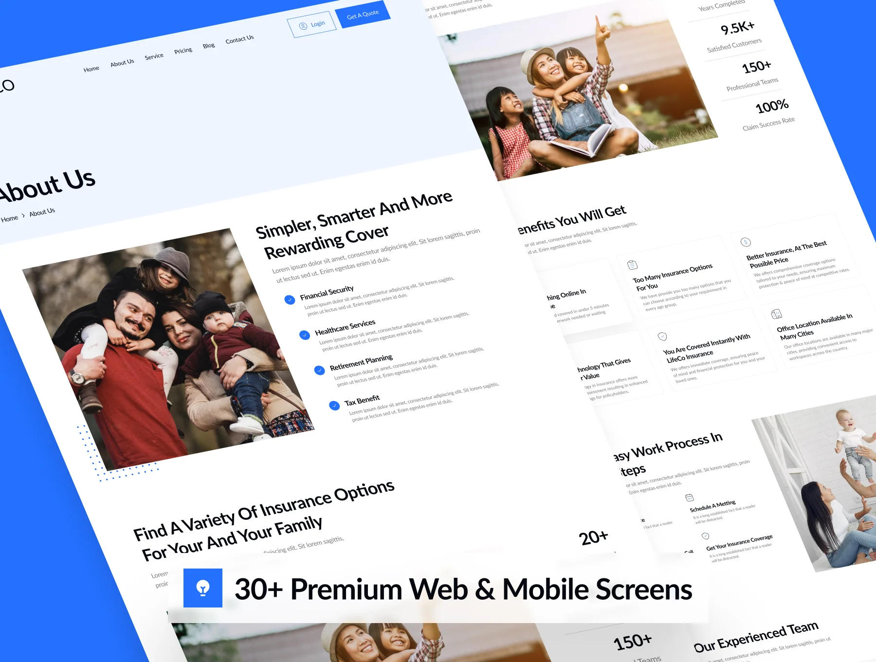 LifeCo - Insurance Service Website UI Kit 6