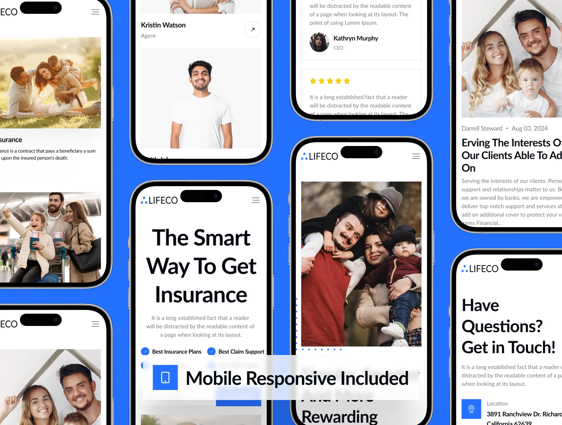 LifeCo - Insurance Service Website UI Kit 7