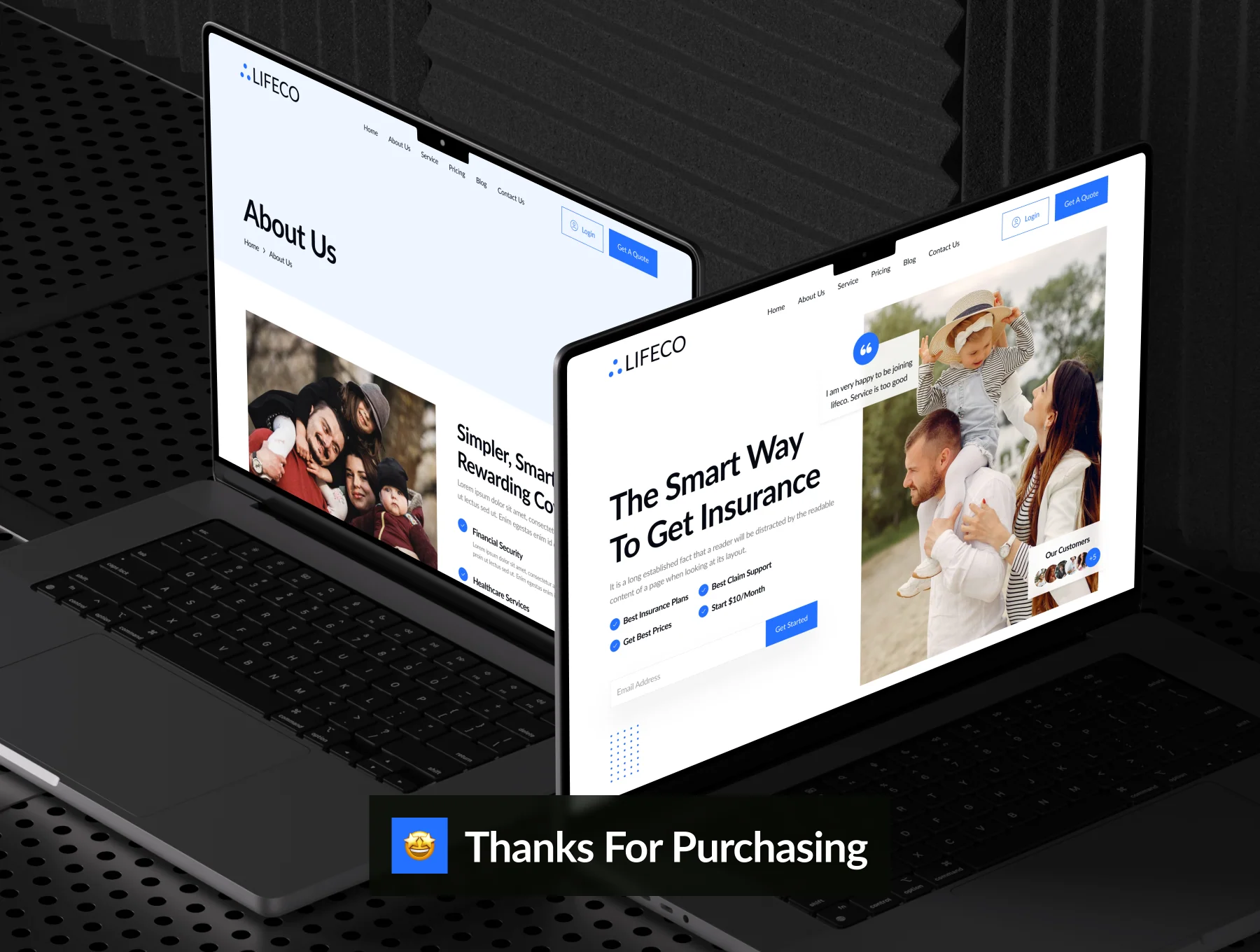 LifeCo - Insurance Service Website UI Kit 8