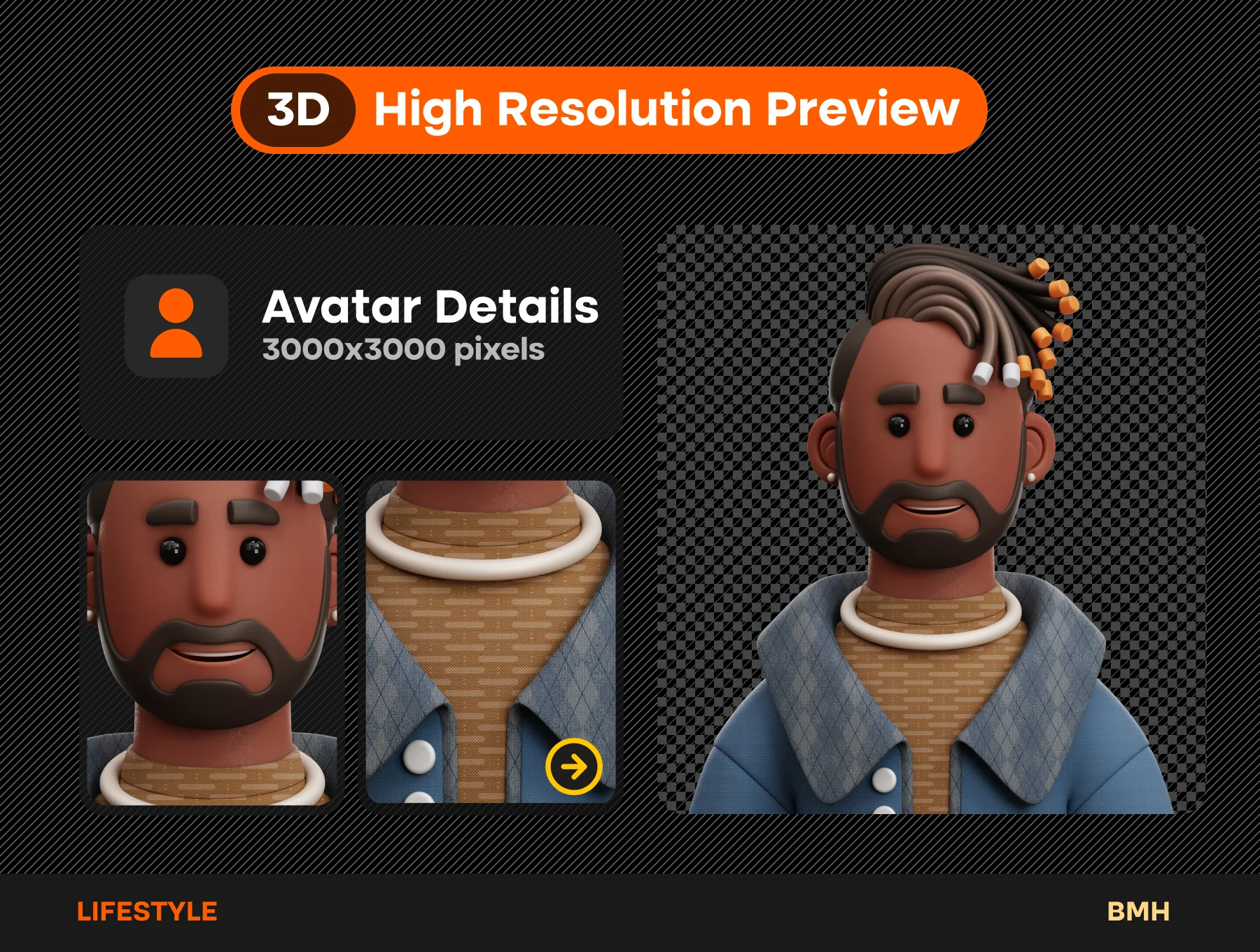 Lifestyle 3D Avatars Illustration 3
