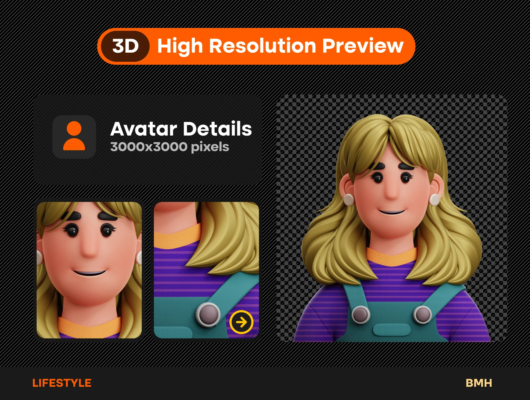 Lifestyle 3D Avatars Illustration 4