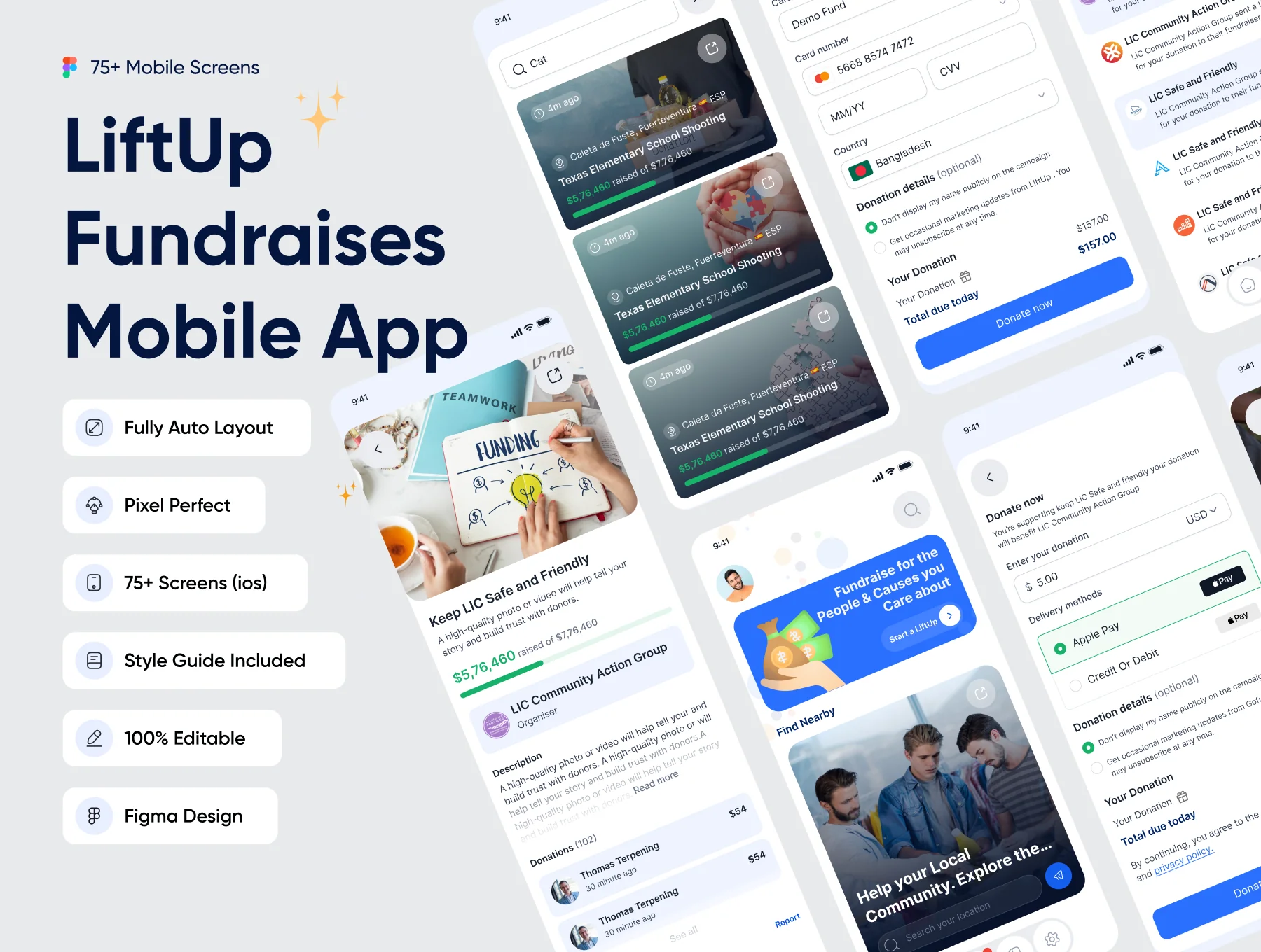 LiftUp - Fundraises App UI Kit