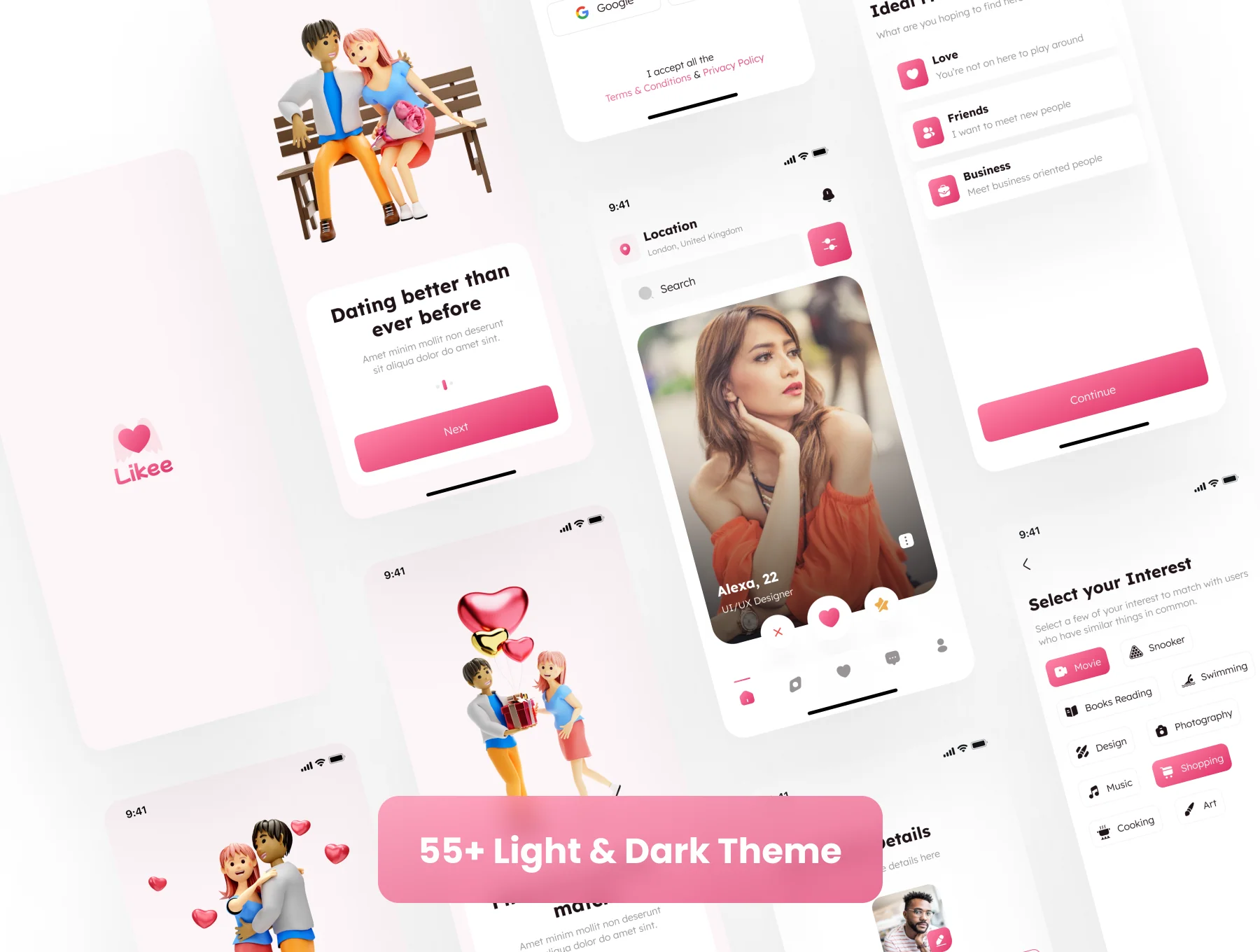 Likee - Dating App UI Kit 5