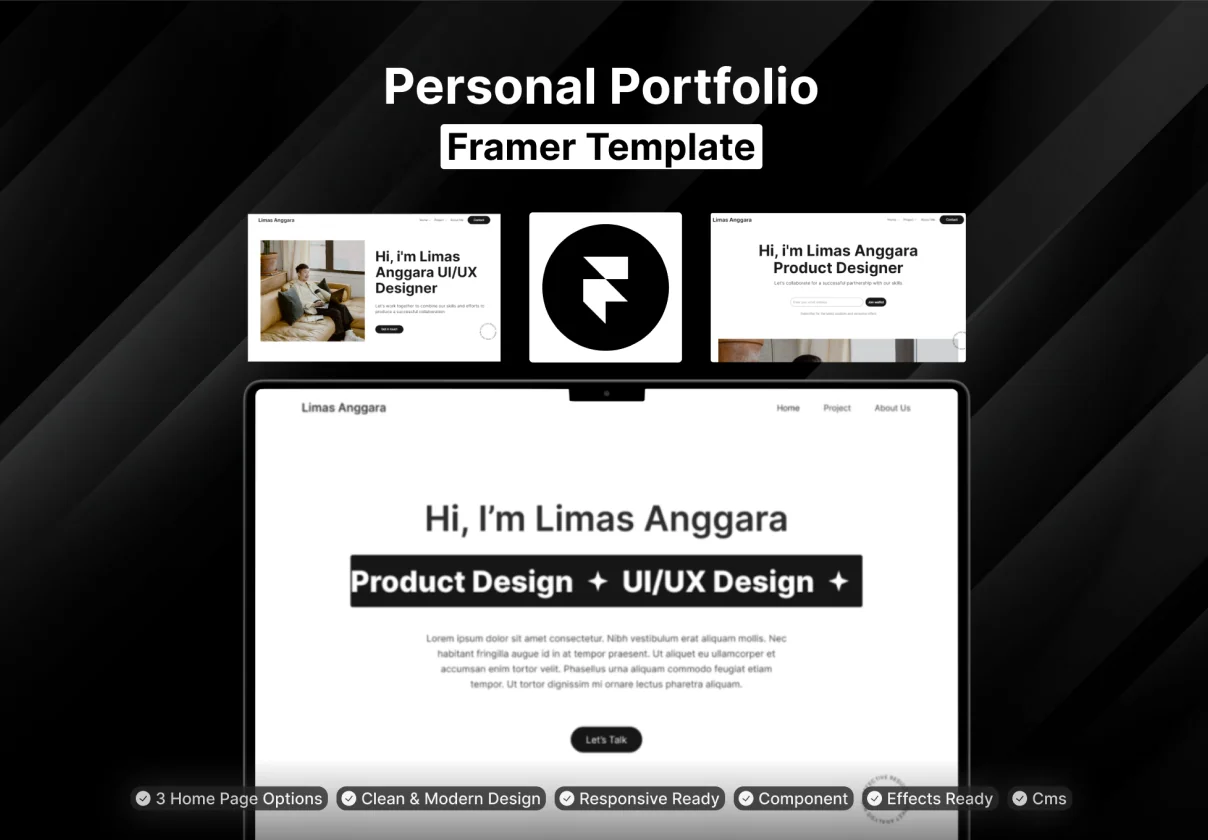 Limas Anggara - Portfolio Template Framer
