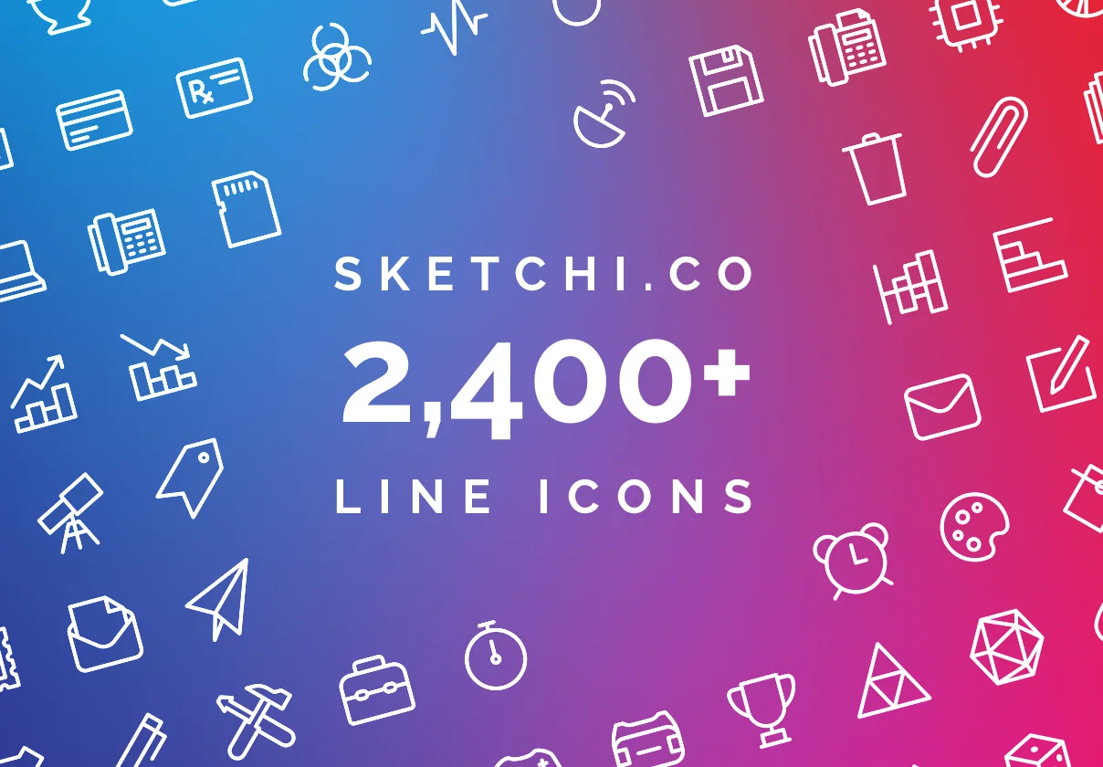 2,400+ Line Icons and Icon Font