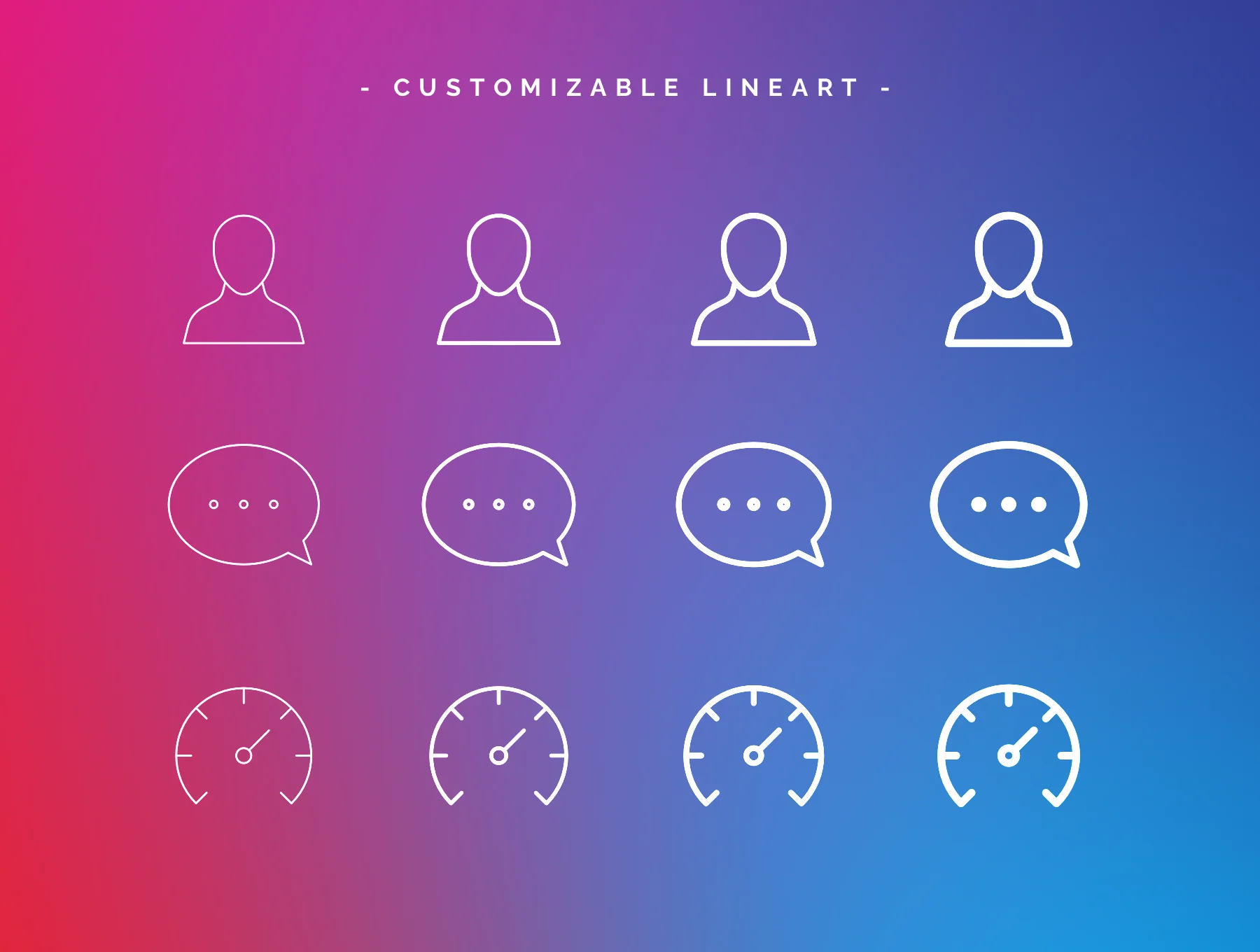 2,400+ Line Icons and Icon Font 3