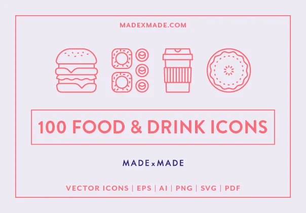 100 Food & Drink Icons